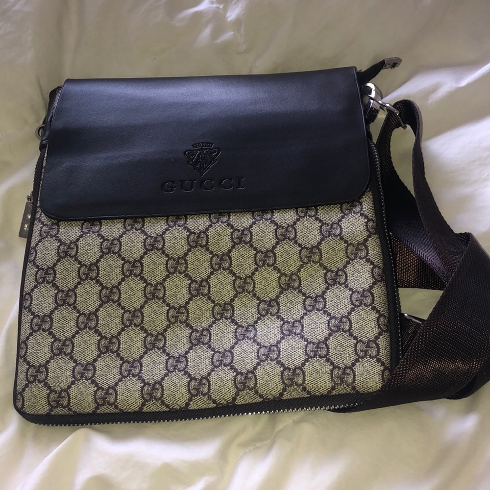 Faux Brown Gucci Crossbody Bag
